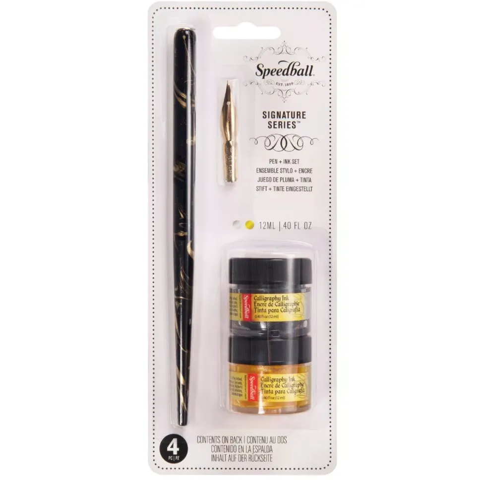 Set de caligrafía Gold & Black Signature Series Speedball