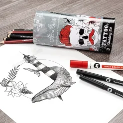 Set de Dibujo Tatto Sketching 24 piezas Cretacolor