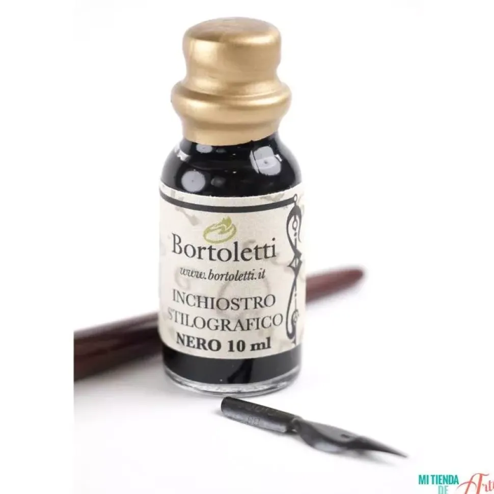 Set de escritura con pluma de madera y portapluma Bortoletti