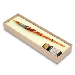 Set de escritura con pluma de Murano Ámbar Orseolo