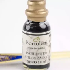 Set de escritura con pluma de Murano azul y oro Bortoletti