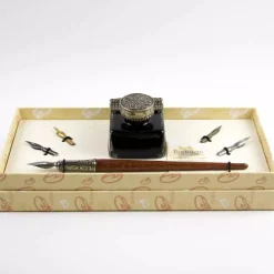 Set de escritura con pluma de madera Bortoletti