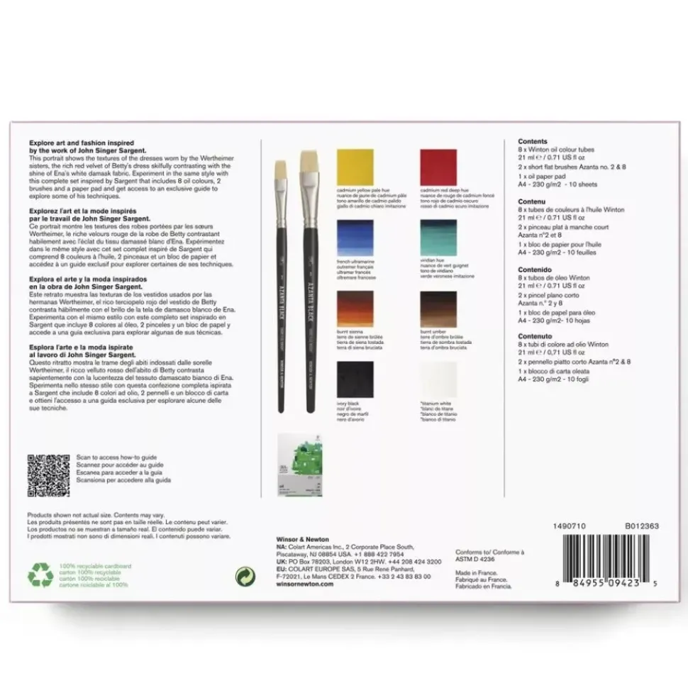 Set de Óleos John Singer Sargent Tate Collection Winsor & Newton