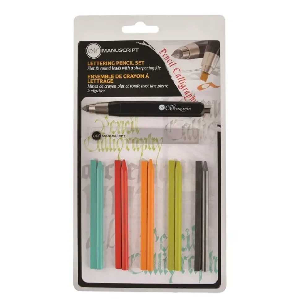 Set de portaminas de dibujo y caligrafía