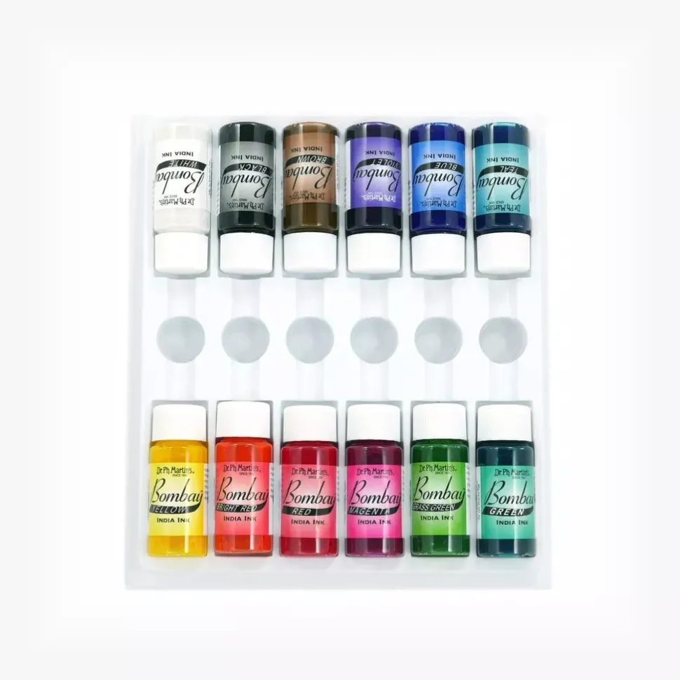 Set de Tintas Bombay India Ink #01 Dr. Ph. Martin's 15ml