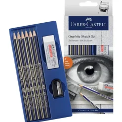 Set Dibujo 8 piezas 2H-6B Goldfaber Graphite Faber-Castell
