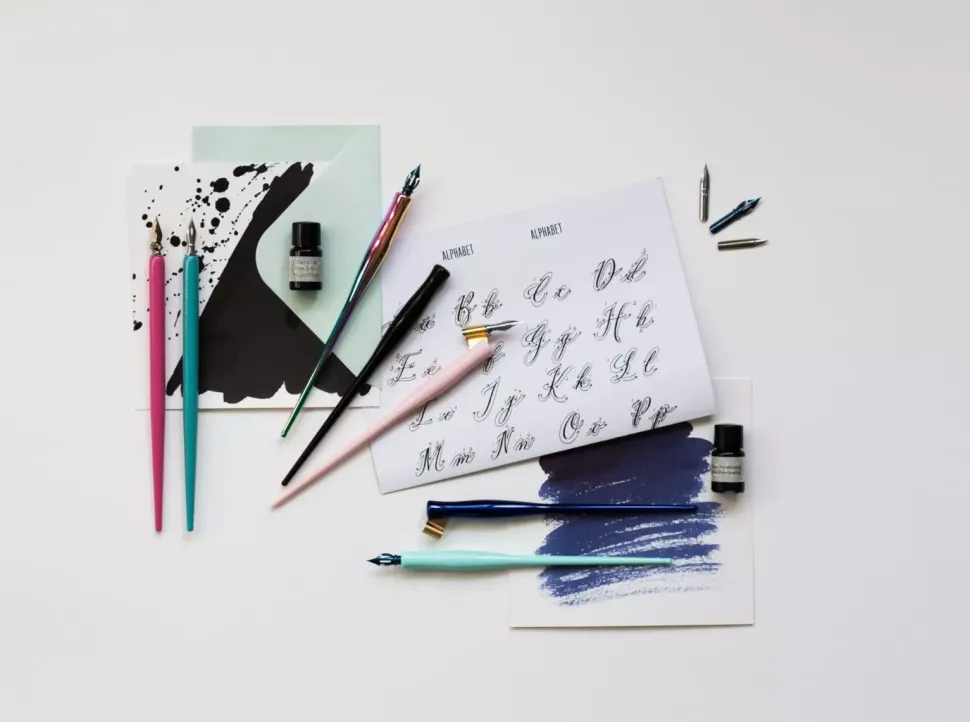Set para Caligrafía Oblicua Mint Manuscript