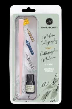Set para Caligrafía Oblicua Rosa Manuscript