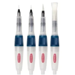 Set pinceles con depósito de agua y botón pulsador Derwent