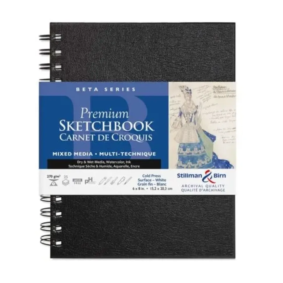 Sketchbook Beta Mixed media Negro Stillman & Birn 15x20cm