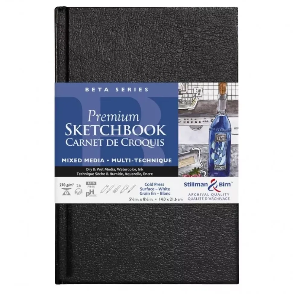 Sketchbook Beta Multitécnica 270 g/m² Negro Stillman & Birn