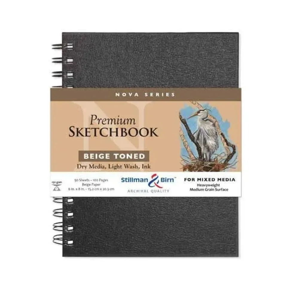 Sketchbook Premium Nova espiral Beige 150 g/m² Stillman & Birn 15x20cm