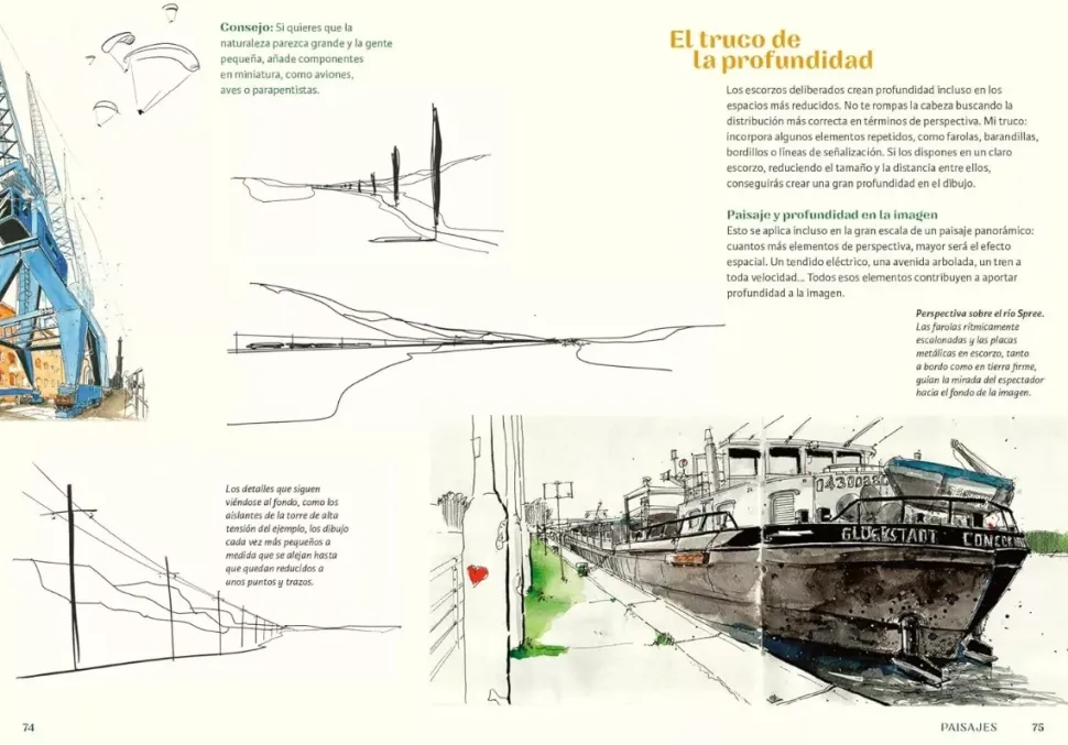 Sketching outside Cómo plasmar el paisaje, el viento y otros fenómenos naturales en tu cuaderno