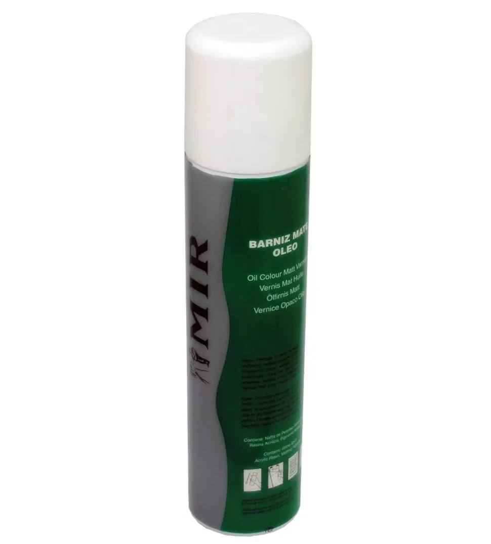 Spray Aerosol Barniz mate para óleo Mir 250ml