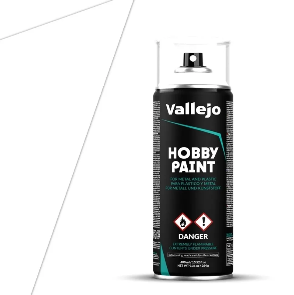 Spray aerosol imprimación 010 Blanco Hobby Paint Vallejo 400ml