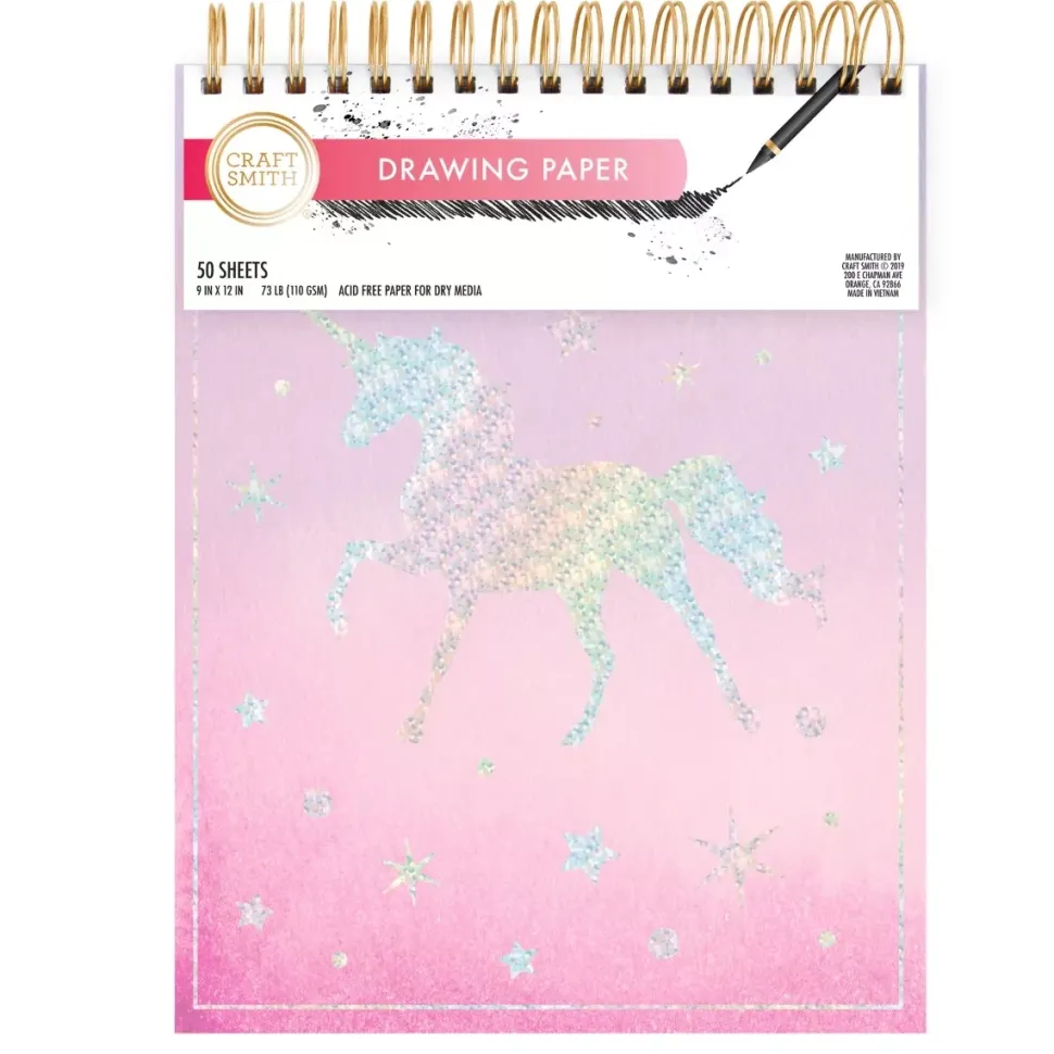 SUPER OFERTA **40%** Bloc de dibujo Unicornio Craft Smith 22x30cm