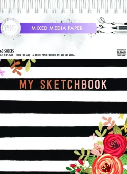 SUPER OFERTA **40%** Bloc de dibujo y Mixed Media My sketchbook Craft Smith 19x23cm