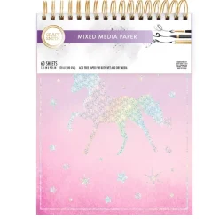 SUPER OFERTA **40%** Bloc de dibujo y Mixed Media Holographic Unicorn Craft Smith 19x23cm