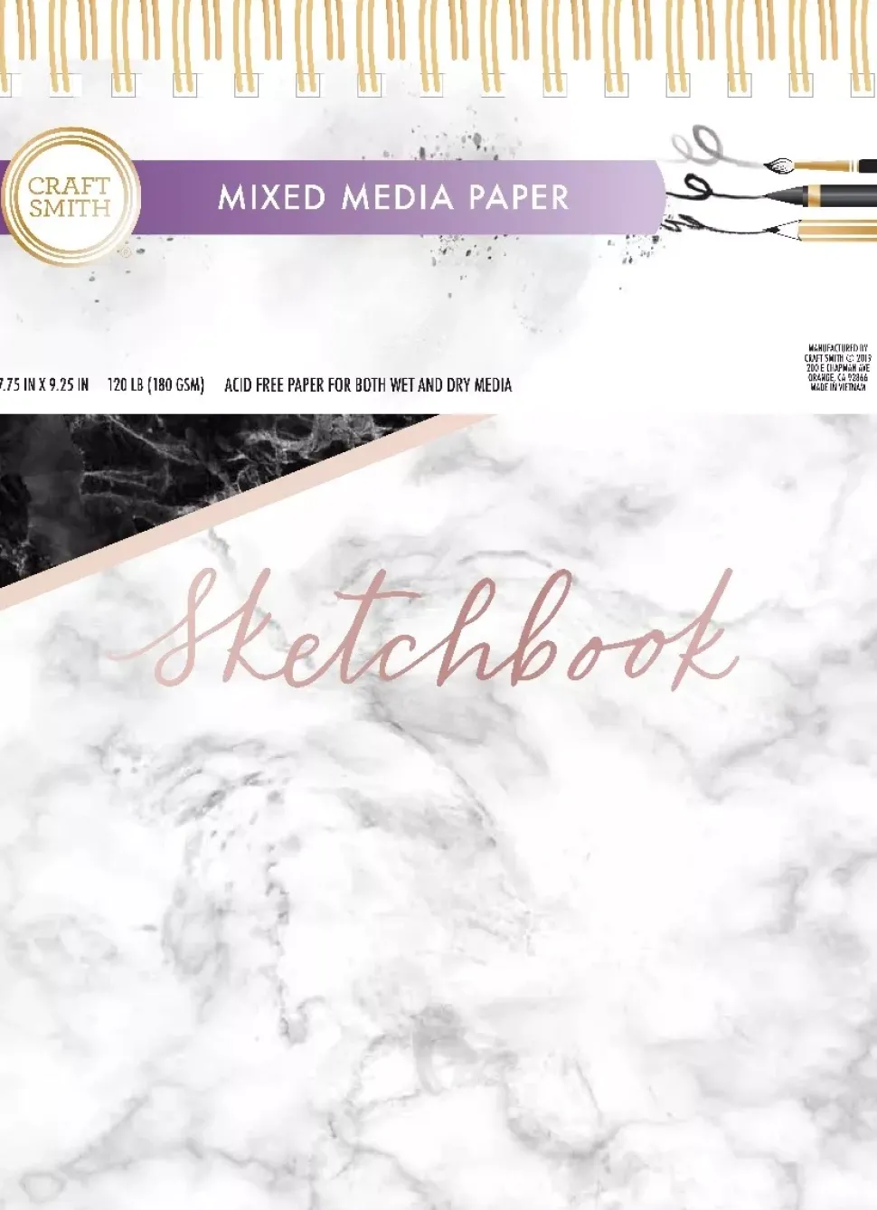 SUPER OFERTA **40%** Bloc de dibujo Mármol Craft Smith 22x30cm