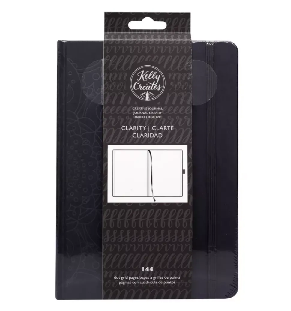 SUPER OFERTA **40%** Diario creativo negro Claridad 15x21cm Kelly Creates