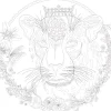 SUPER OFERTA **50%** Lienzo sobre bastidor para colorear Tigre Phoenix 30x30cm