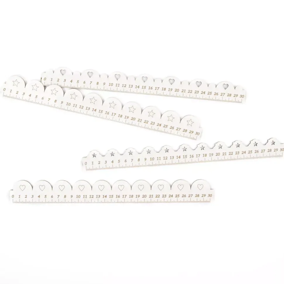 SUPER OFERTA **40%** Regla de Madera Con Corazones Dayka 30cm