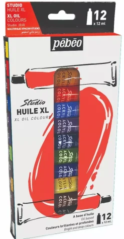 SUPER OFERTA **50%** Set 12 Tubos Óleo Studio Huile XL Pebeo 12ml