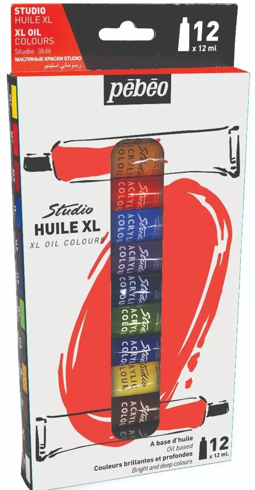 SUPER OFERTA **50%** Set 12 Tubos Óleo Studio Huile XL Pebeo 12ml