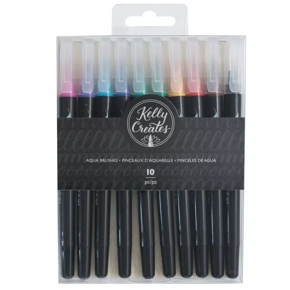 SUPER OFERTA **30%** Set de 10 rotuladores acuarelables punta pincel Kelly Creates
