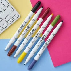 SUPER OFERTA **40%** Set de 6 rotuladores para caligrafía Dual Tip Docrafts