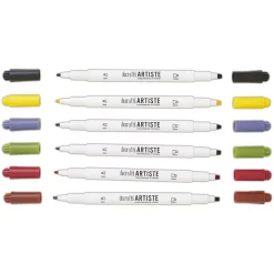 SUPER OFERTA **40%** Set de 6 rotuladores para caligrafía Dual Tip Docrafts