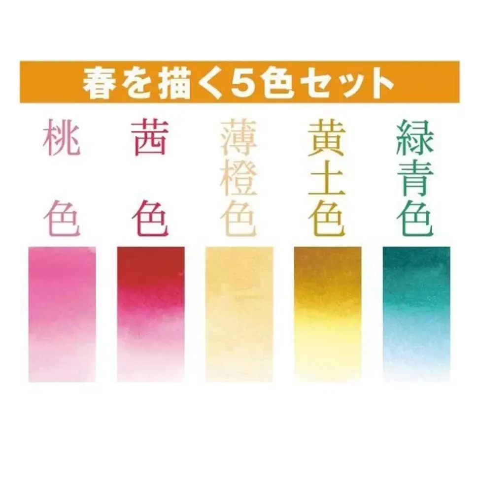 SUPER OFERTA **50%** Set de 5 rotuladores punta pincel Primavera Akashiya