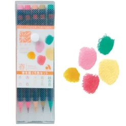 SUPER OFERTA **50%** Set de 5 rotuladores punta pincel Primavera Akashiya