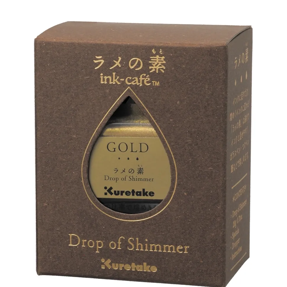 Tinta aditivo Gold Ink-café Drop of Shimmer Kuretake 20ml