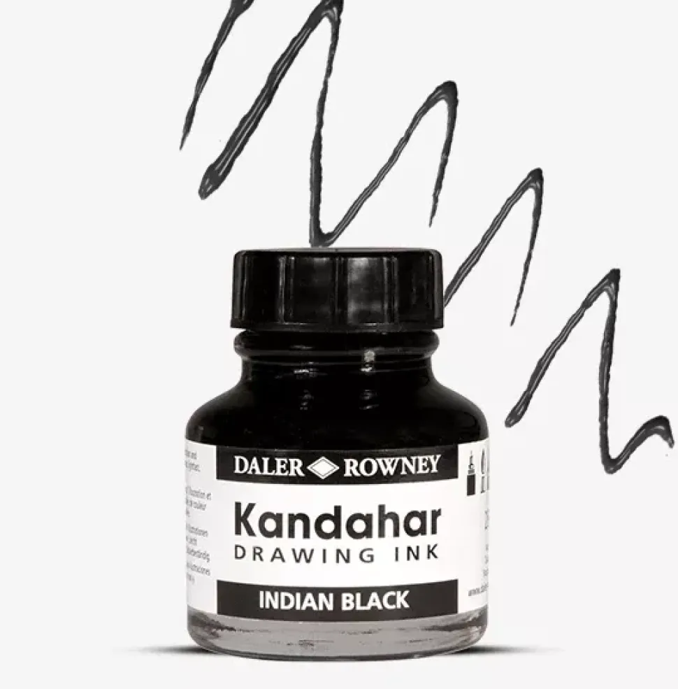 Tinta china Kandahar negro indio Daler-Rowney 28ml