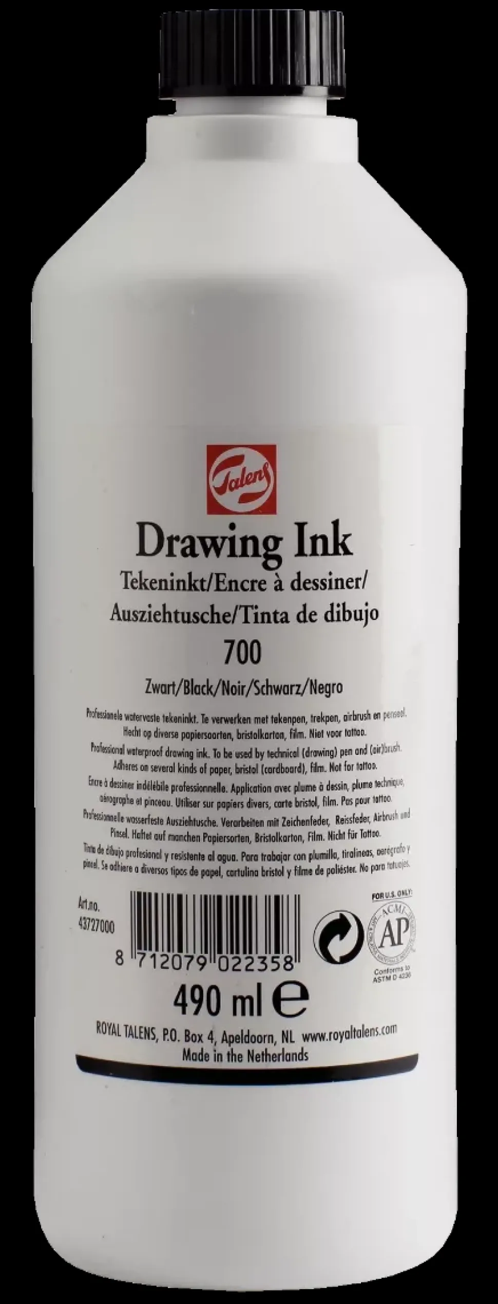 Tinta de dibujo negra