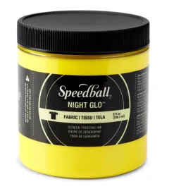 Tinta de serigrafía para tela Yellow Night Glow Speedball 236ml
