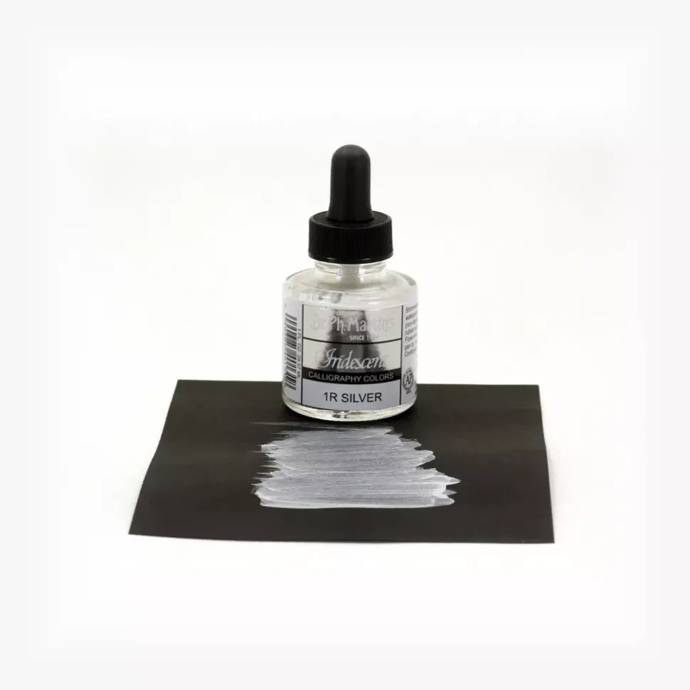 Tinta Iridiscente Caligrafía Silver 1R 1.0 oz Dr. Ph. Martin s