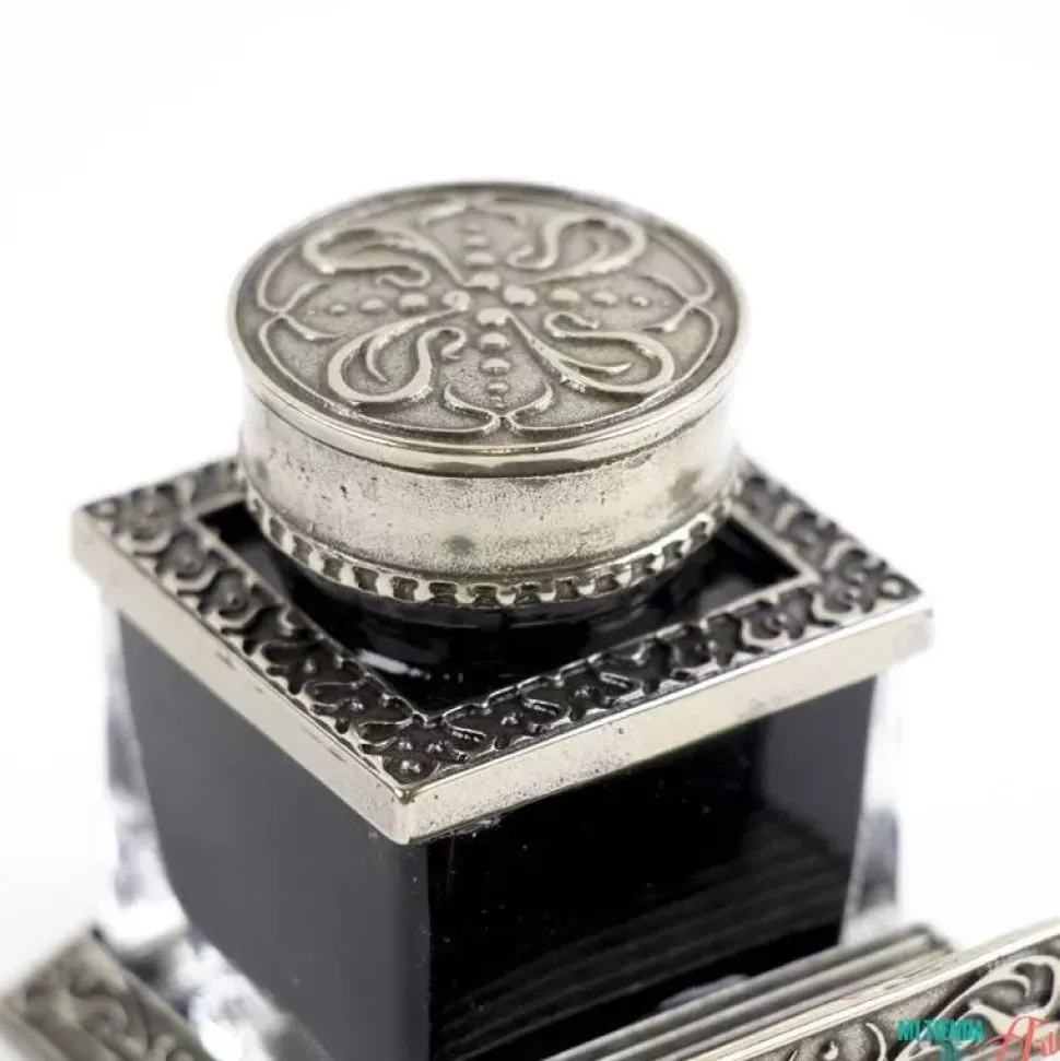 Tintero cuadrado de cristal Memmo Bortoletti
