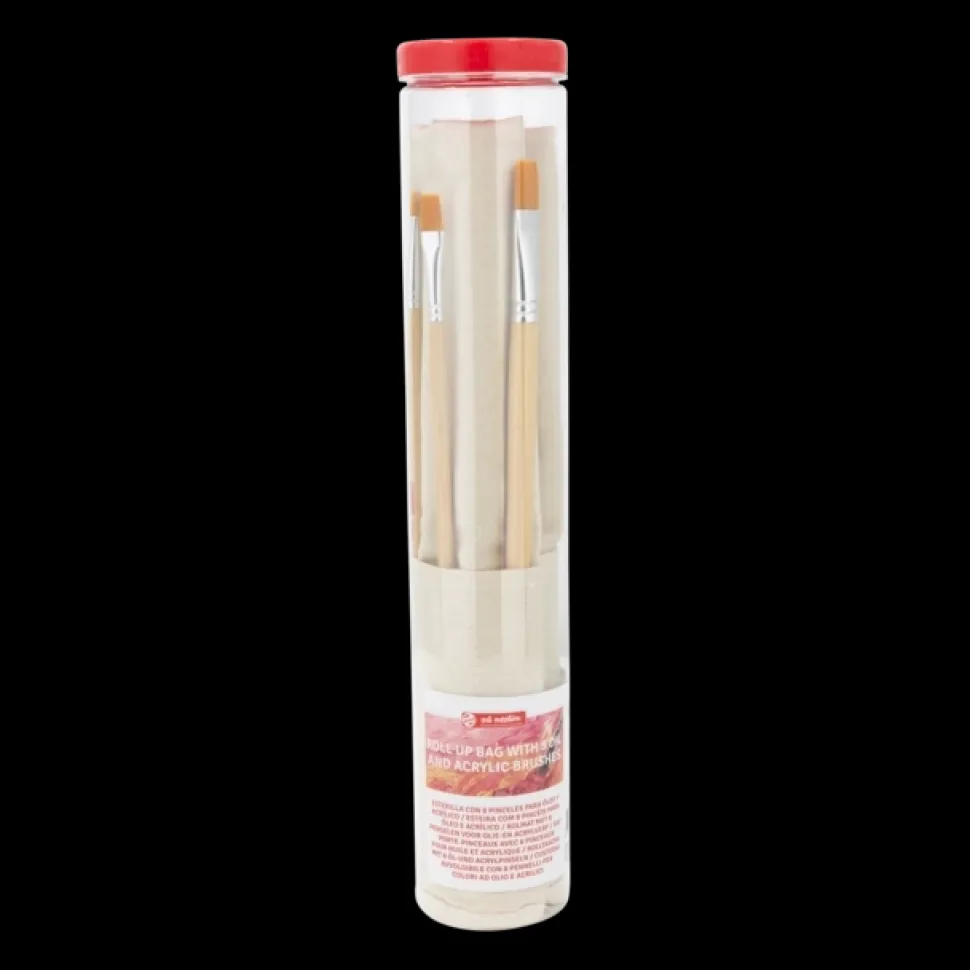 Tubo 8 pinceles para óleo y acrílico + esterilla ArtCreation