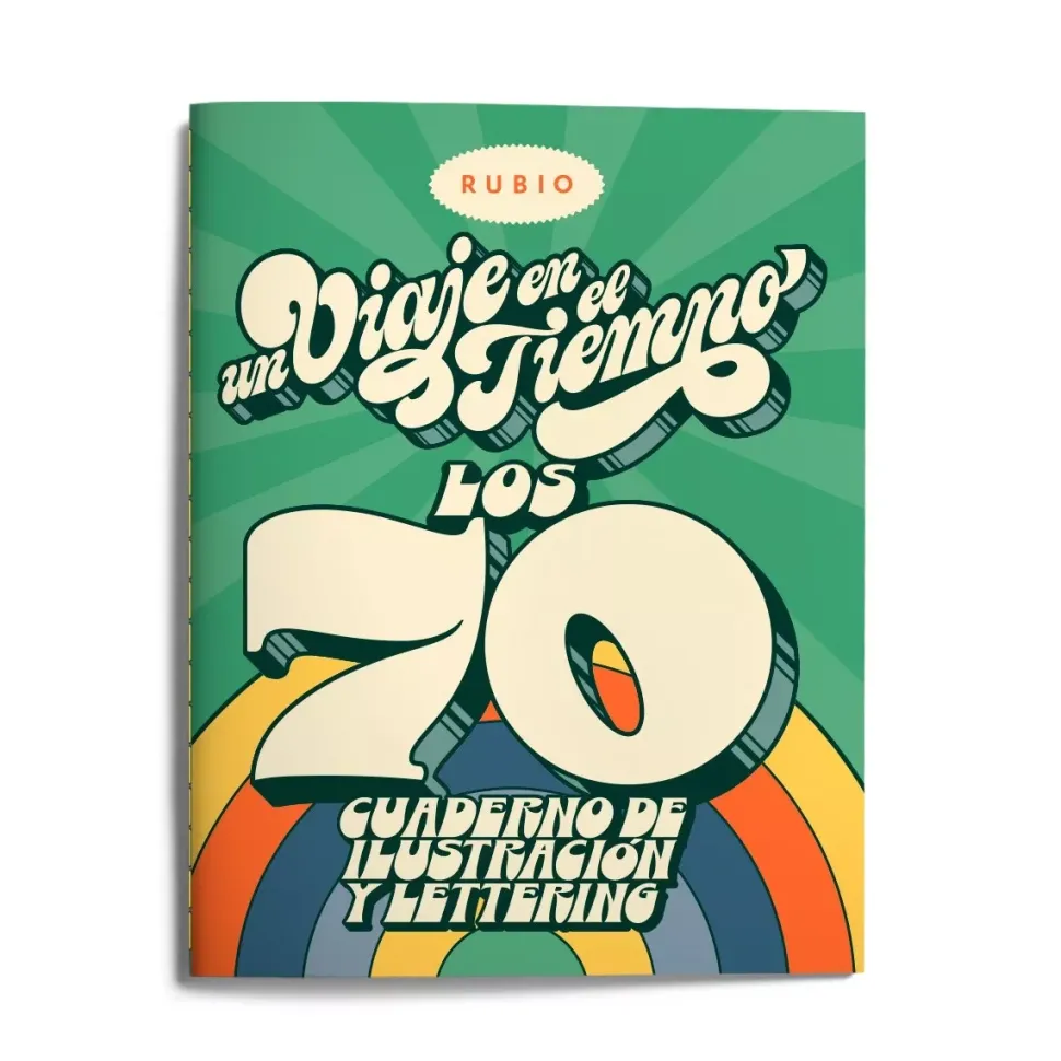 Un Viaje en el Tiempo Los 70 Cuaderno de Ilustración y Lettering