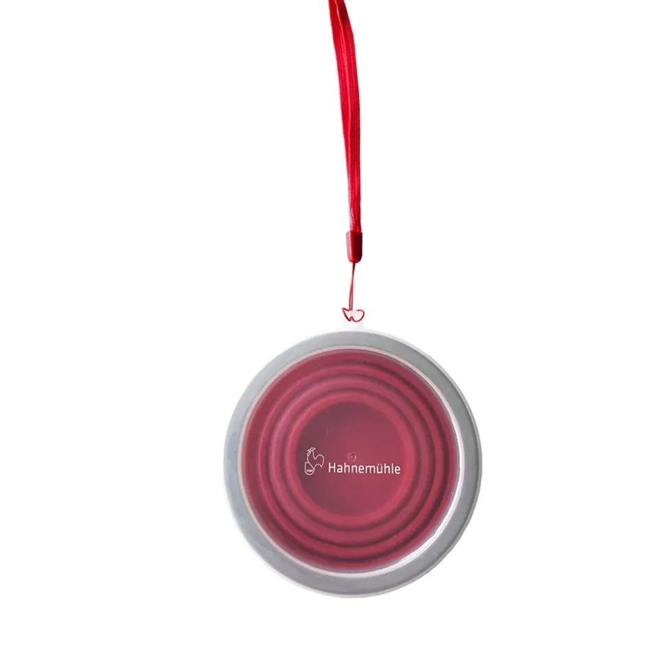 Vaso plegable portátil rojo Hahnemühle