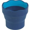 Vaso Portátil Azul Click&Go Connector Faber-Castell